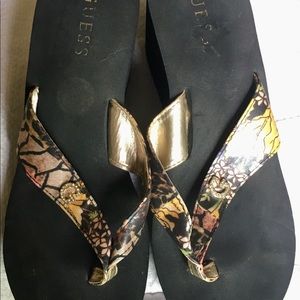 Guess platform wedge sandals 7.5